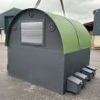 large recycled plastic hen house with 8 nest boxes