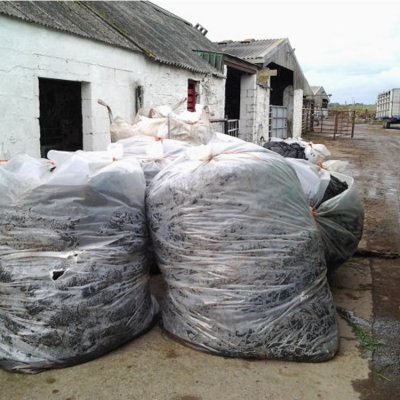 Large Liners on Farm Full of Waste