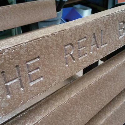 personalised bench table inscribing wording for solway tables benches