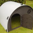 dog ark recycled plastic kennel large with door in grey popup ii