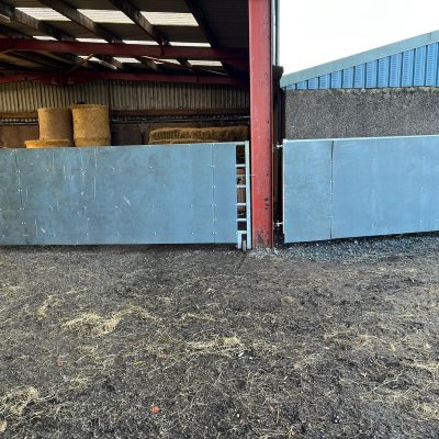 6mm Solway-Board Seconds Grey 2440 x 1200 sheets used as gate cladding